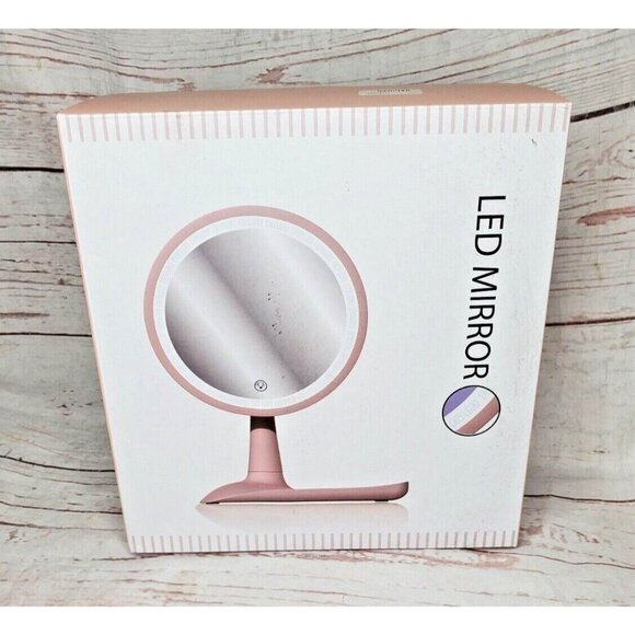 Illuminate Your Beauty with our LED Swivel Neck Pink Rechargeable Makeup Mirror - Picture 4 of 12